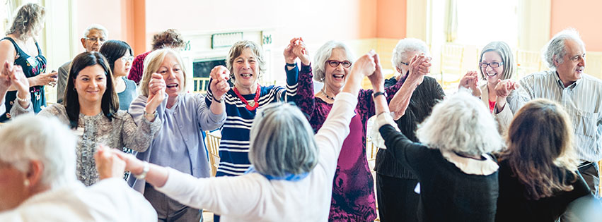 Happy seniors doing ecercise