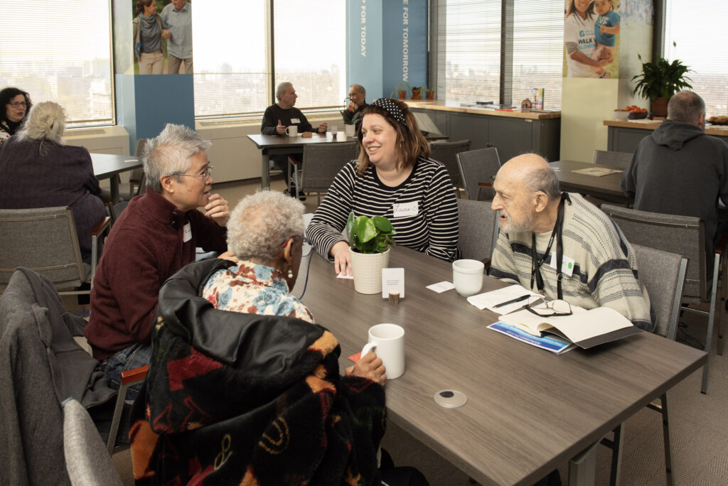 AST staff and clients at the community connections cafe