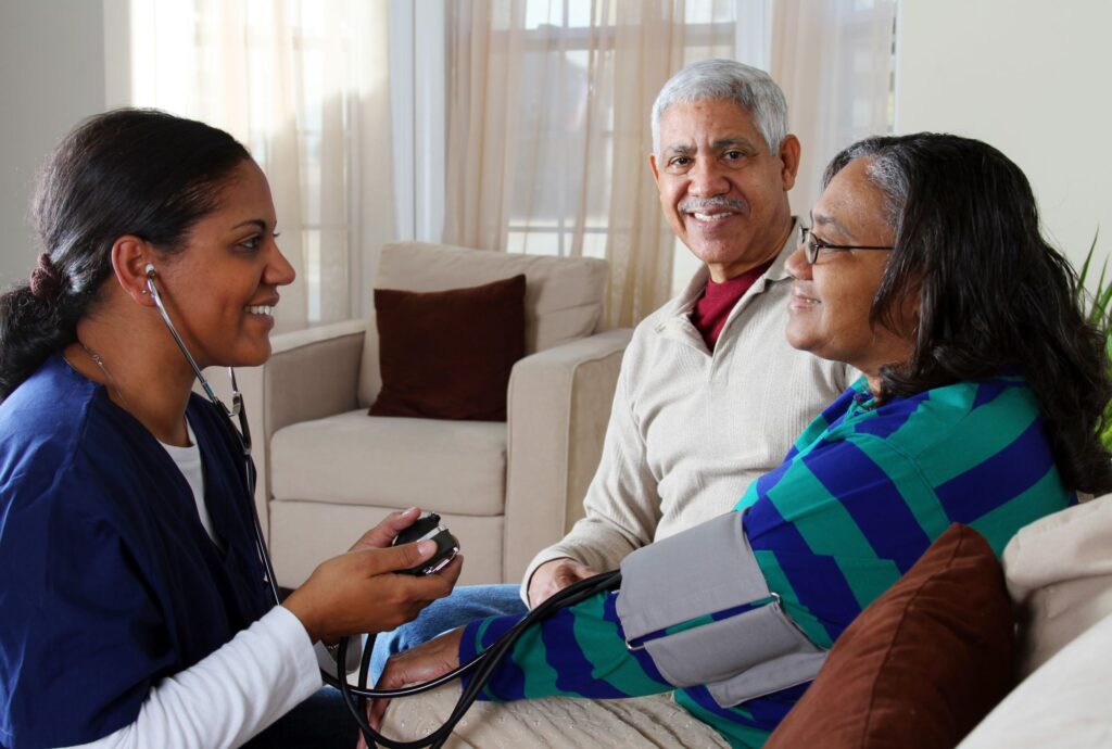 psw taking care of a senior couple