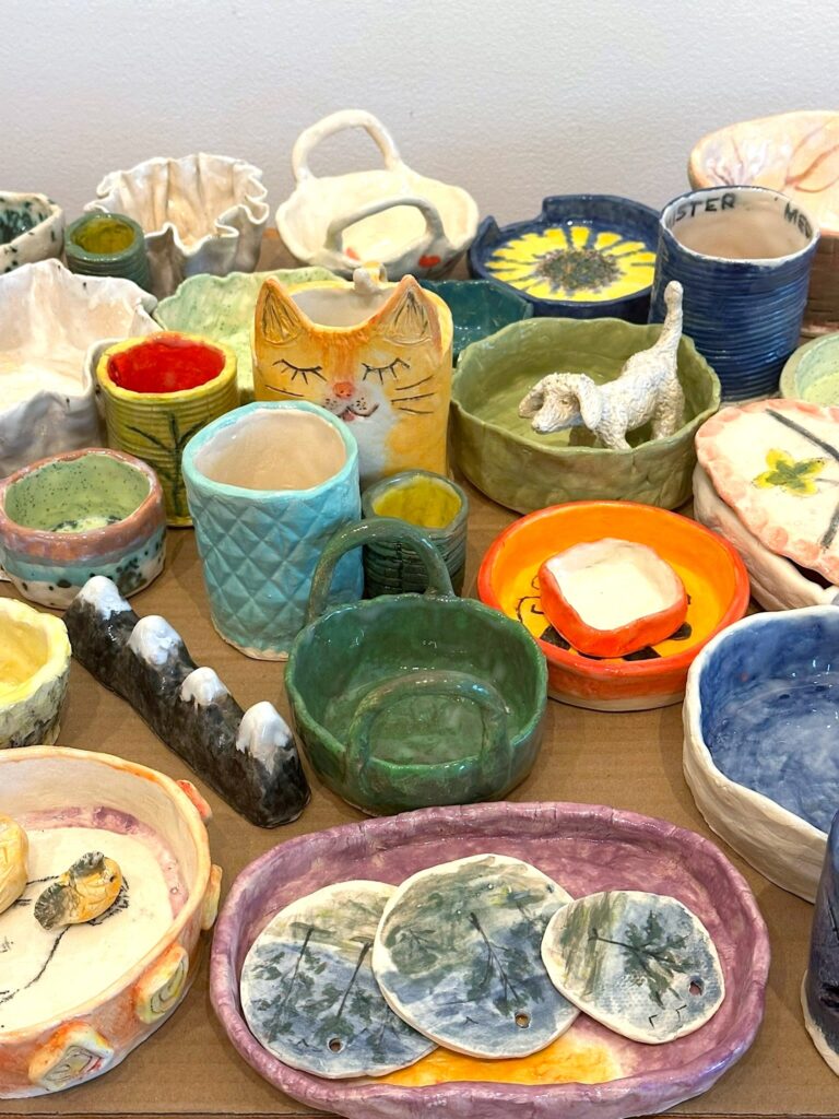 Homemade ceramic projects.